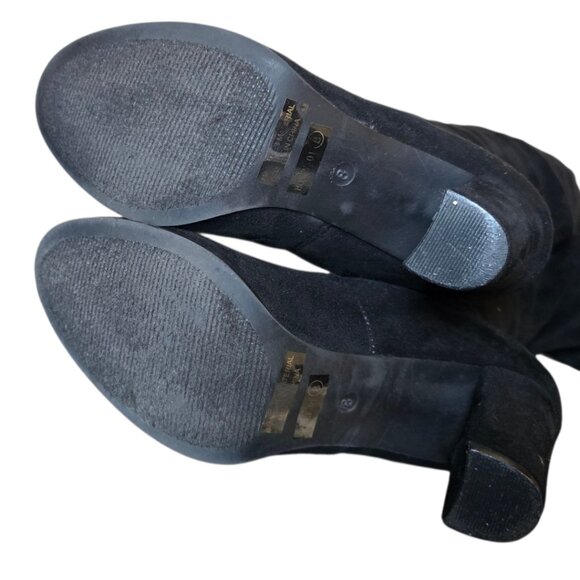 Black Over the Knee Thigh High Faux Suede Boots sz 8 - Picture 6 of 6